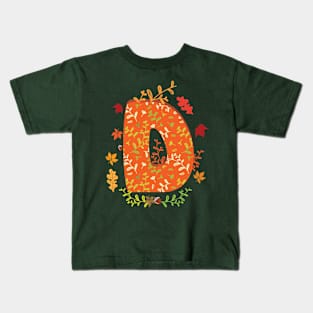 D Autumn monogram Kids T-Shirt